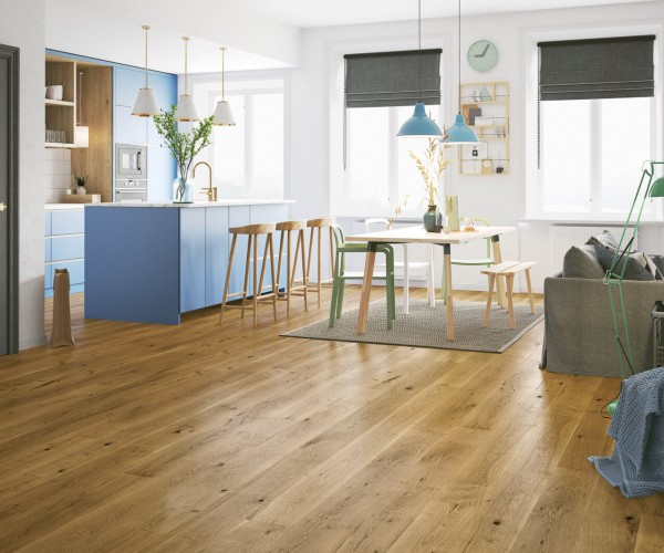 European Smoke Classic Oak Engineered Wood Flooring 14mm x 180mm Brushed Matt Lacquered 