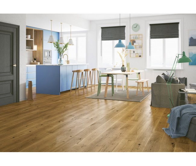 European Smoke Classic Oak Engineered Wood Flooring 14mm x 180mm Brushed Matt Lacquered