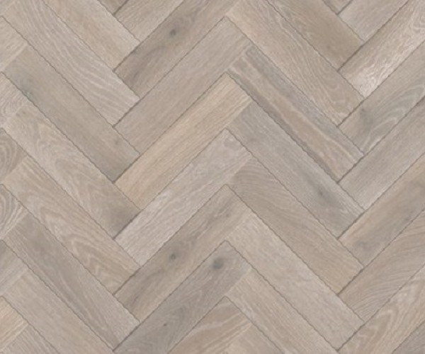 White Washed Grey Oak Herringbone 14mm Brushed Oiled Engineered Real Wood Flooring