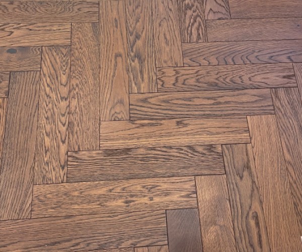 Whiskey Engineered Herringbone 10mm x 90mm Brushed Lacquered
