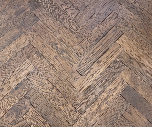 Whiskey Engineered Herringbone 10mm x 90mm Brushed Lacquered