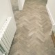 Gunmetal Grey Classic Oak Herringbone Engineered Wood Flooring 18mm x 80mm Brushed Matt Lacquered