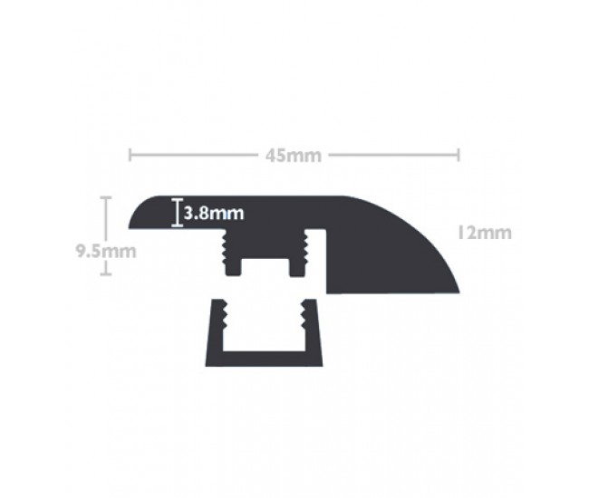 Light Grey WPC Ramp Profile - 2.2m