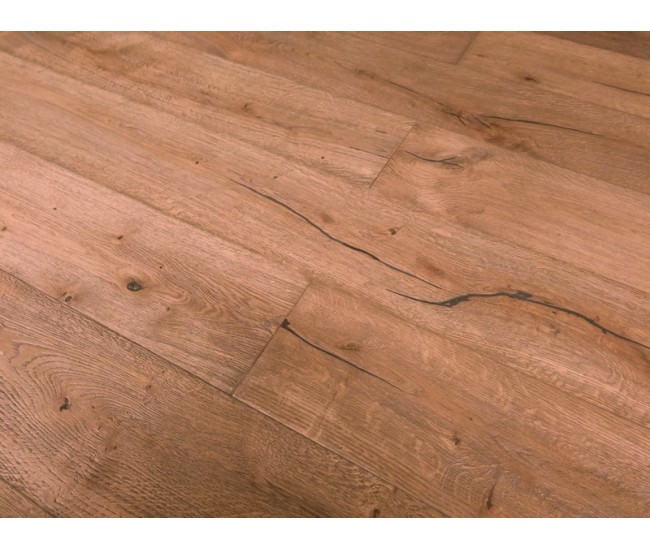 Bronx Oak Engineered Wood Flooring 14mm x 190mm Antique Distressed Oiled