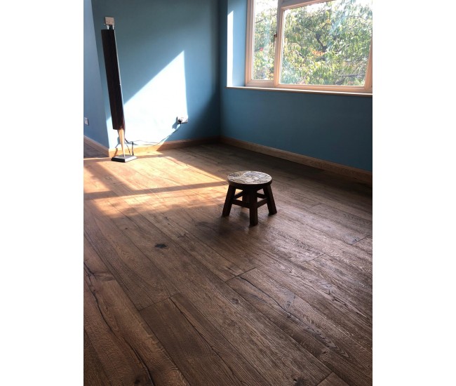 Bronx Oak Engineered Wood Flooring 14mm x 190mm Antique Distressed Oiled