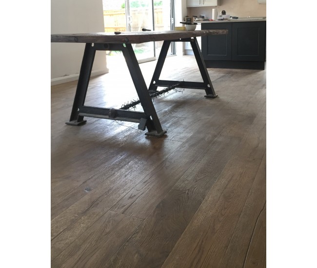 Bronx Oak Engineered Wood Flooring 14mm x 190mm Antique Distressed Oiled