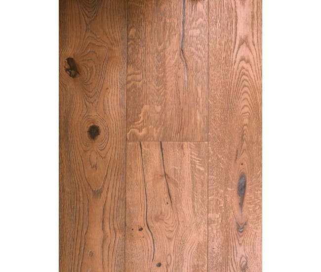 Bronx Oak Engineered Wood Flooring 14mm x 190mm Antique Distressed Oiled