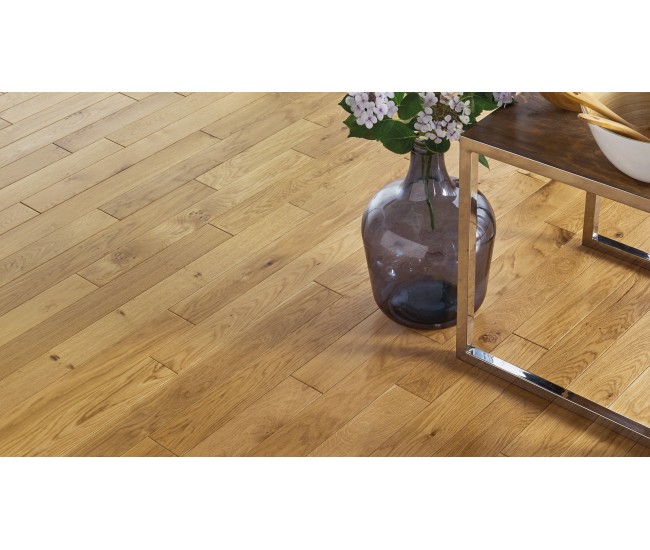 Silky Ground Oak Classic Engineered Wood Flooring 18mm x 125mm UV Lacquered