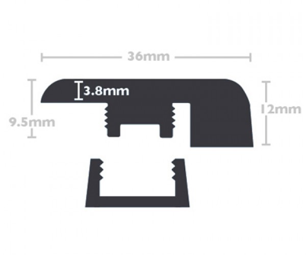 Regents Grey WPC End Profile - 2.2m