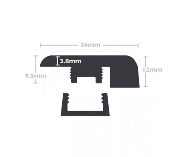 Notting Hill Ivory WPC End Profile - 2.2m