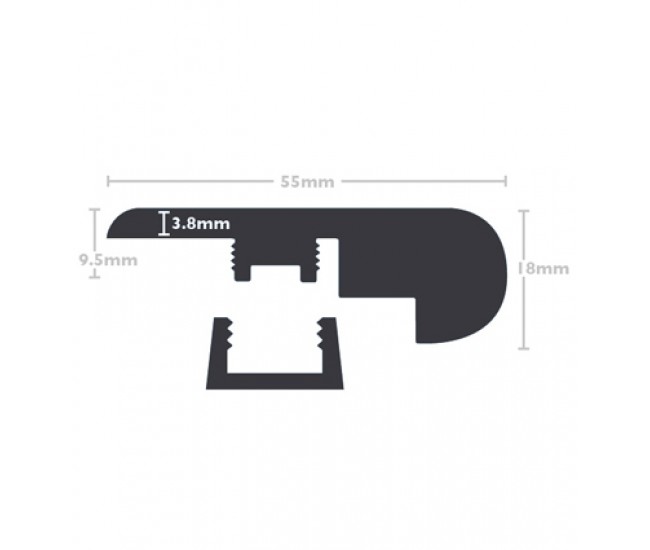 Camden Chino WPC Stair Nosing - 2.2m