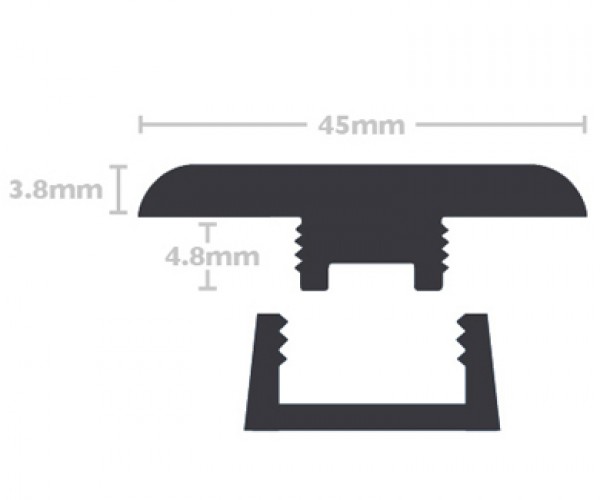 Regents Grey WPC T Profile - 2.2m