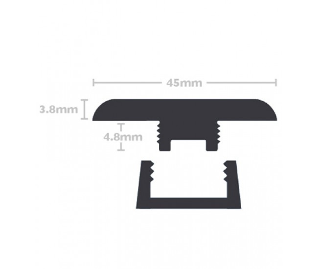 Regents Grey WPC T Profile - 2.2m