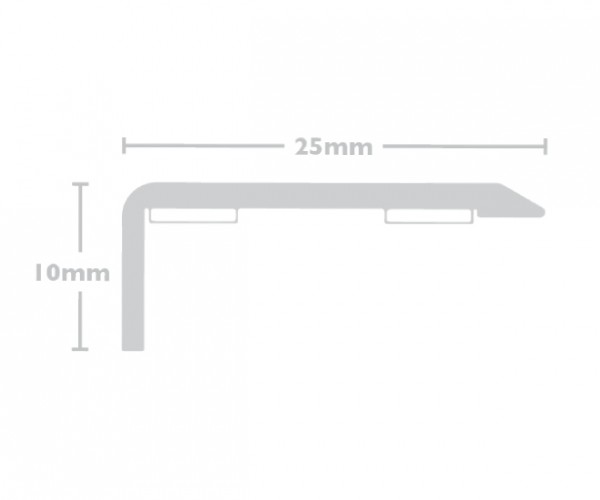 Cedarwood Aluminium Self Adhesive L-Shape Nosing