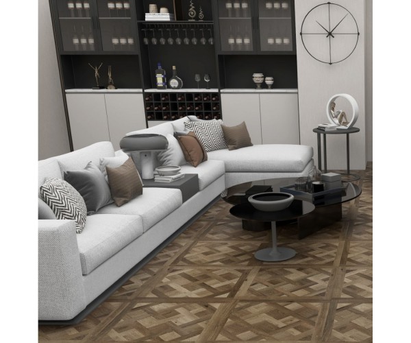 Caramel Brown Versailles Panel 600x600x6.5mm Waterproof Luxury Vinyl Flooring