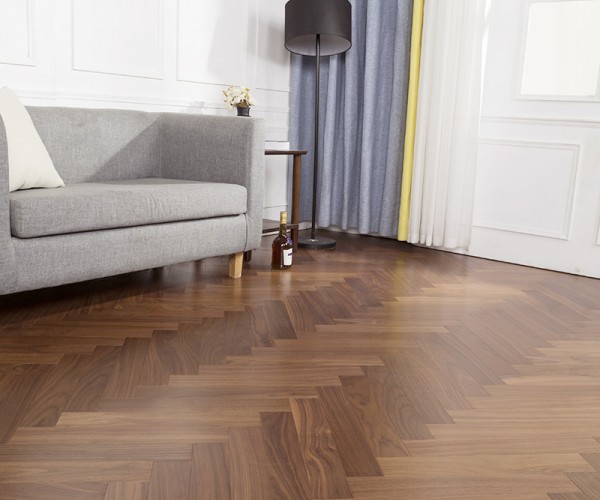 Walnut Herringbone ABC Engineered Wood Flooring 14mm x 125mm UV Oiled