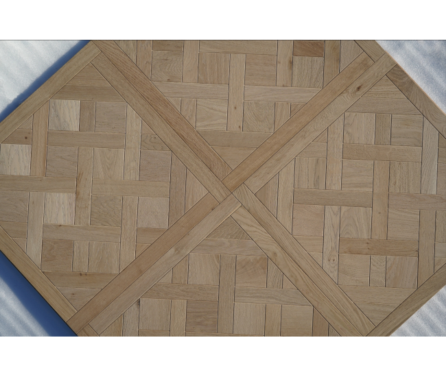 Brushed  Invisible Engineered Wood Versailles Panel 15mm x 600mm x 600mm