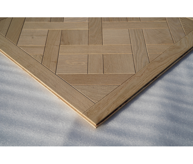 Brushed  Invisible Engineered Wood Versailles Panel 15mm x 600mm x 600mm