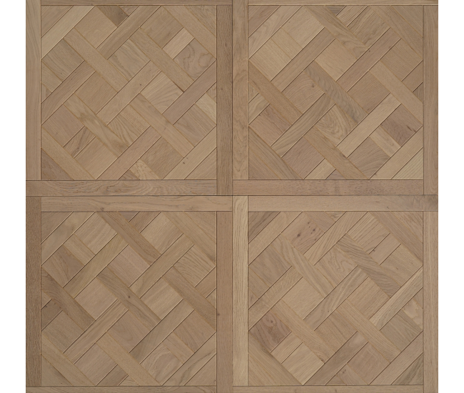 Brushed  Invisible Engineered Wood Versailles Panel 15mm x 600mm x 600mm