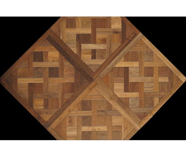 Brushed Smoked Oiled Engineered Wood Versailles Panel 15mm x 600mm x 600mm