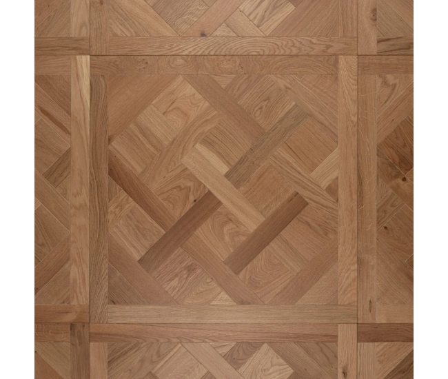 Brushed  Natural Oiled Engineered Wood Versailles Panel 15mm x 600mm x 600mm