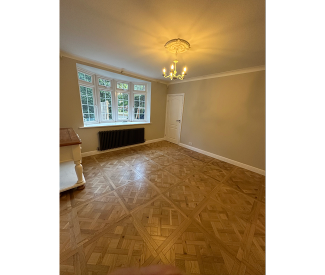 Brushed  Natural Lacquered Engineered Wood Versailles Panel 20mm x 800mm x 800mm