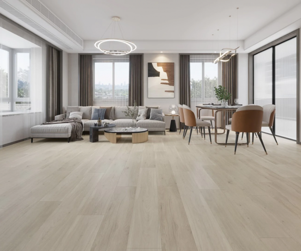 Creamy White Oak SPC Waterproof Luxury Click Vinyl Flooring 6.5mm 