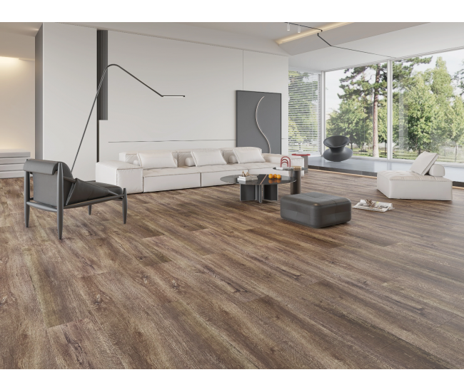 Brown Tree Wide Oak SPC Waterproof Luxury Click Vinyl Flooring 6.5mm