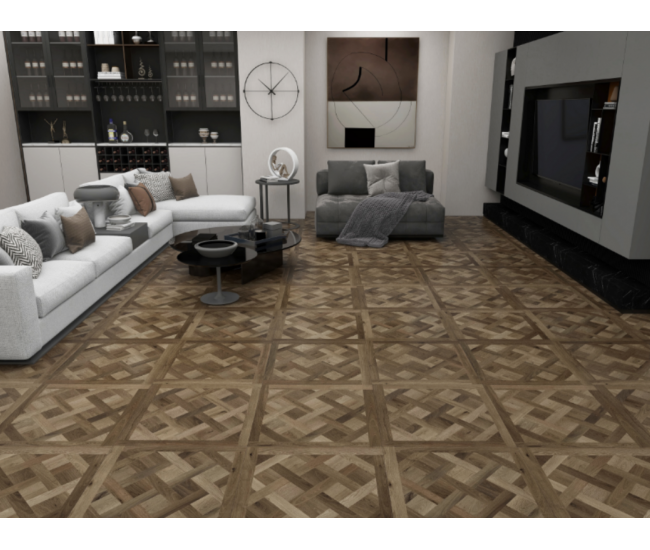 Caramel Brown Versailles Panel 600x600x6.5mm Waterproof Luxury Vinyl Flooring