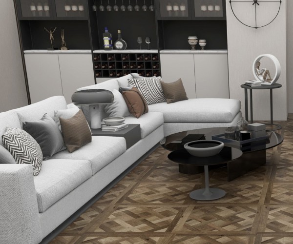 Caramel Brown Versailles Panel 600x600x6.5mm Waterproof Luxury Vinyl Flooring